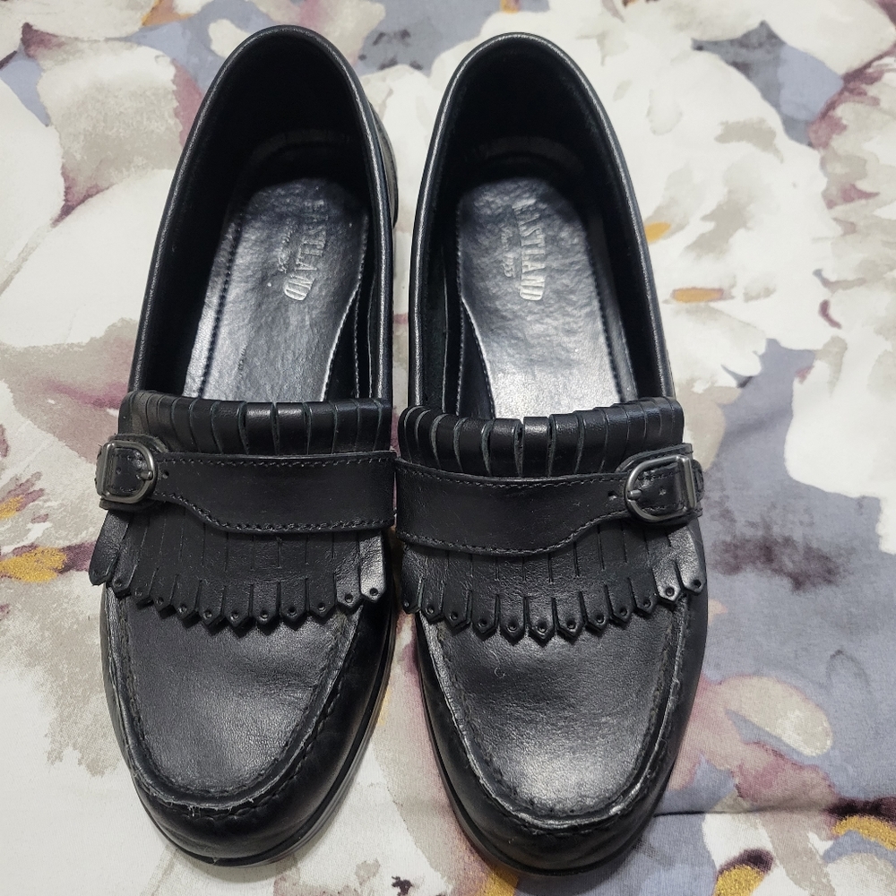 Eastland black loafers